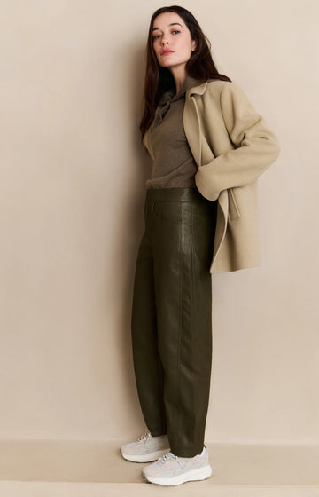 Faux Leather Carrot Fit Trouser